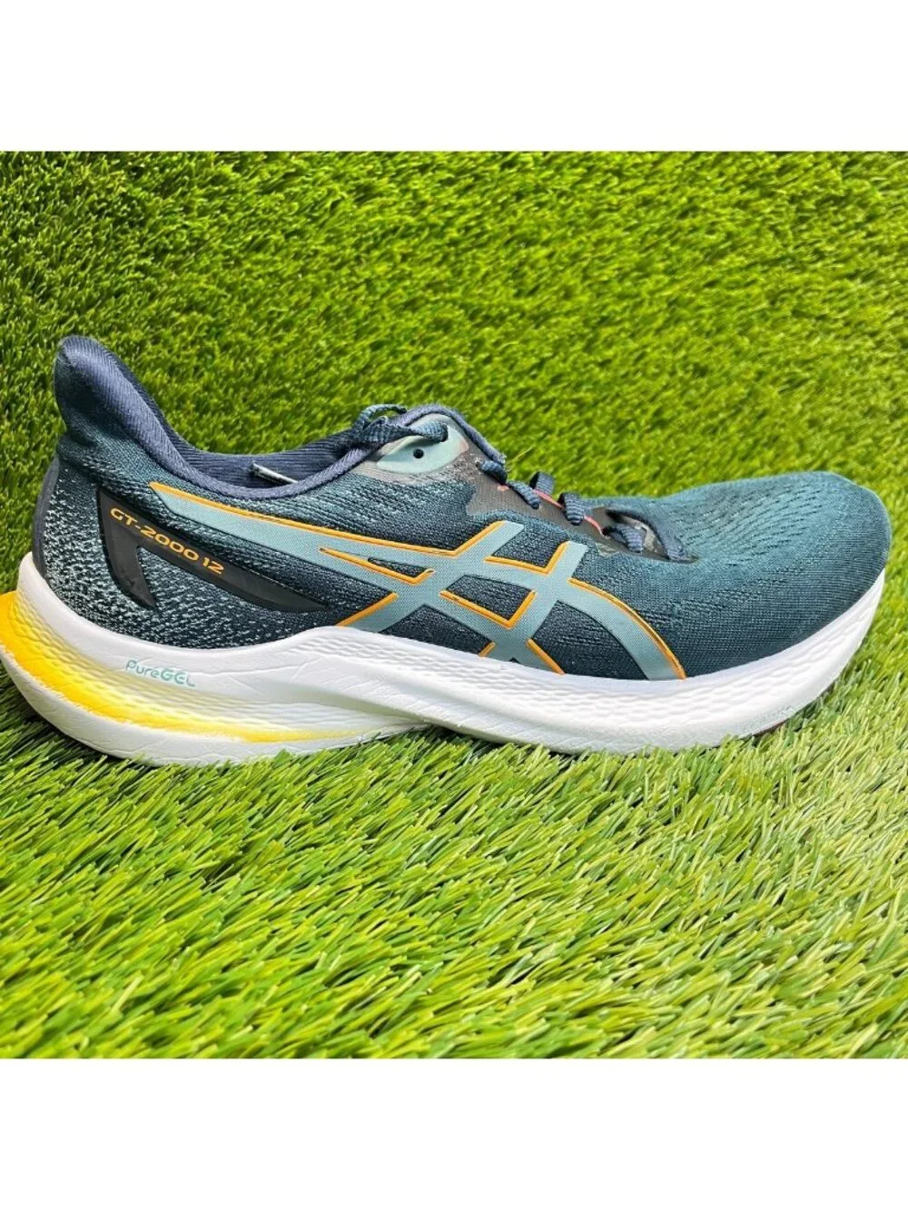 Asics GT 2000 12 Mens Size 11 Blue White Athletic Running Walking Shoes Sneakers